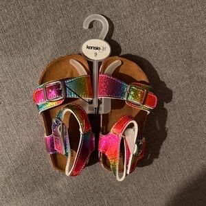 Kensie Girl Multicolor Glitter Sandals for Kids